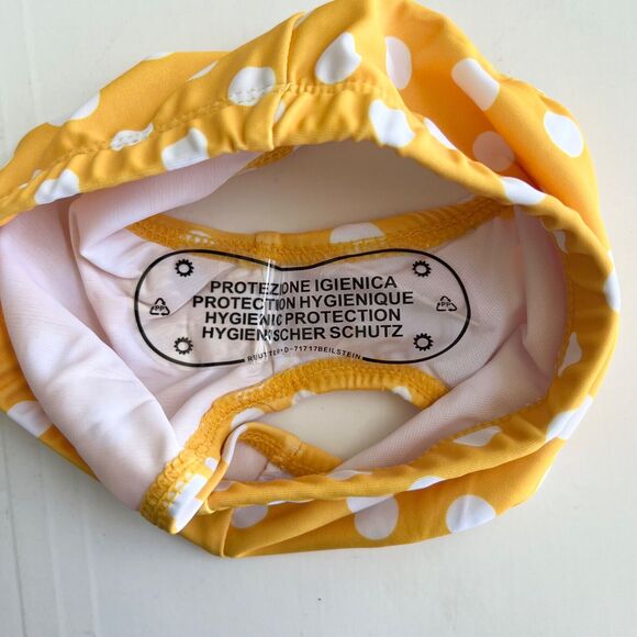 New YOUNGER TREE Yellow White Polka Dot 2 Piece Bikini Swimsuit Baby Toddler - Picture 4 of 8